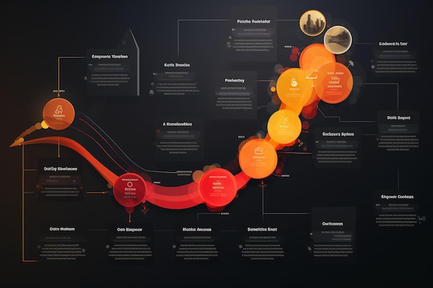 Photo a flowchart illustrating the steps in a content generative ai