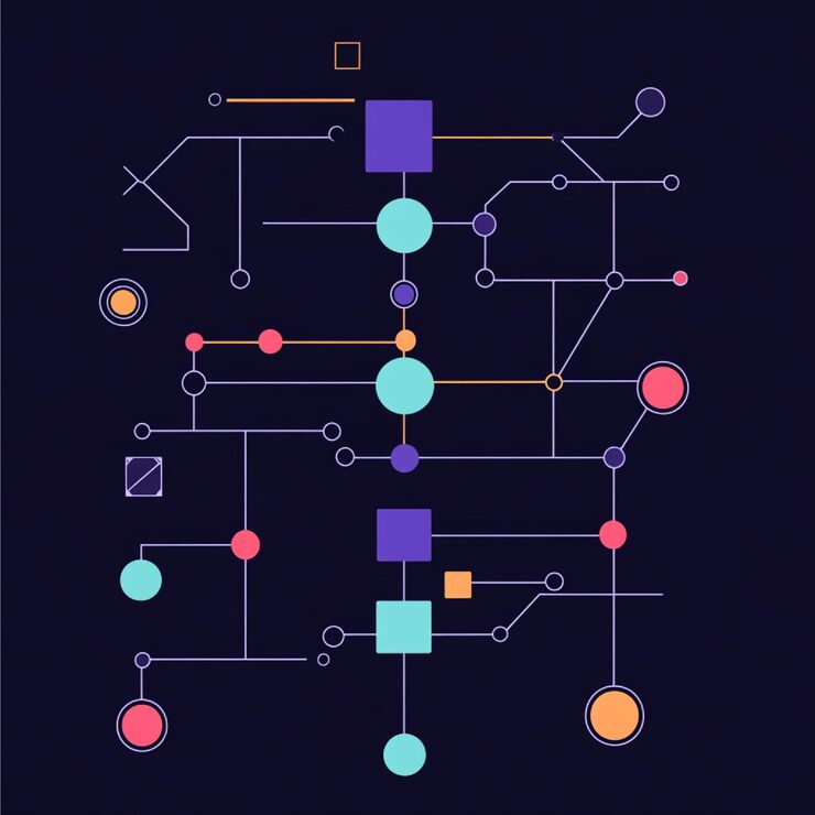 Photo a flowchart representing an algorithm in a programming course with clear stepbystep logic