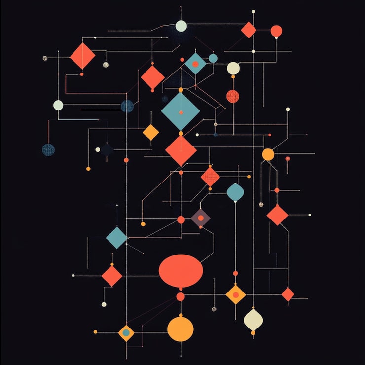 Photo a flowchart representing an algorithm in a programming course with clear stepbystep logic