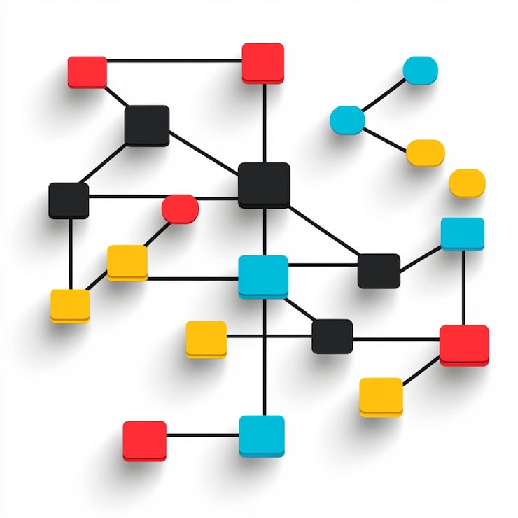 Photo a flowchart representing the quicksort algorithm breaking down the recursive sorting process