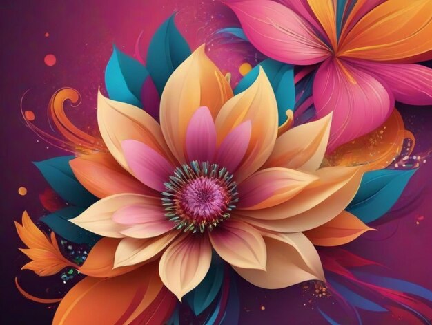 Flower in Abstract Background