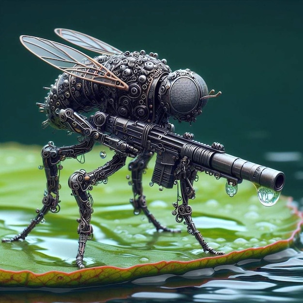 花と動物の水滴