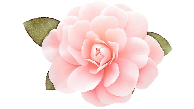 Foto disposizione floreale isolata con foglie e clip art di rose