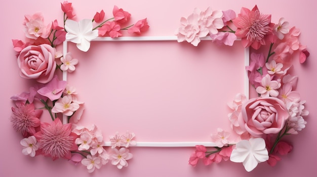 flower arrangement on a pink background soft color