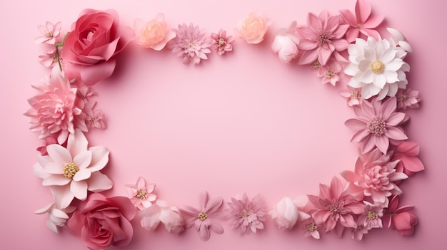 flower arrangement on a pink background soft color