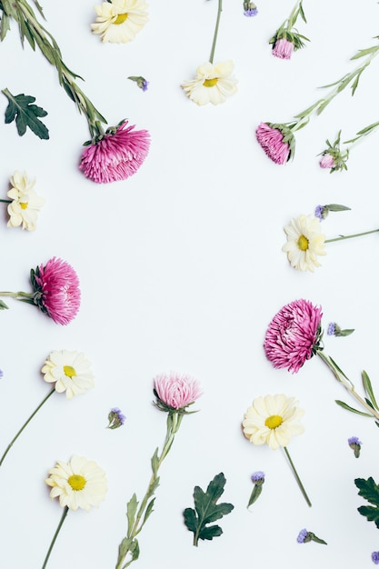 Flower arrangement top view