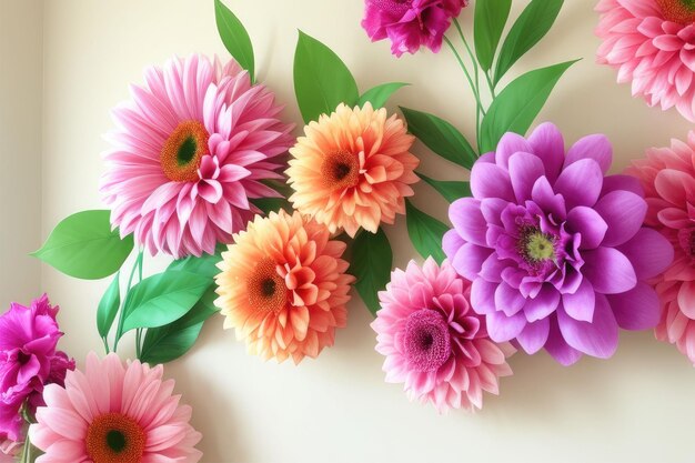 Flower arrangement with trendy colors