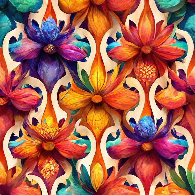 Flower art pattern