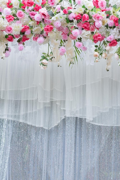 Photo flower background, colorful background, fresh rose, backdrop wedding, bunch of flower