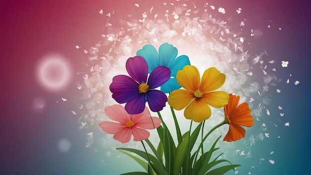 Photo flower background design