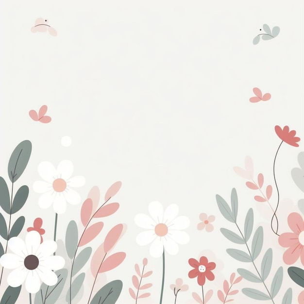 Flower background desktop wallpaper cute vector