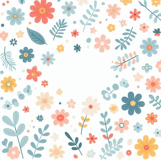 花の背景 デスクトップの壁紙 可愛いベクトル