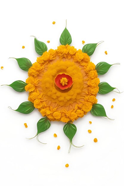 Photo flower background for the diwali festival or pongal