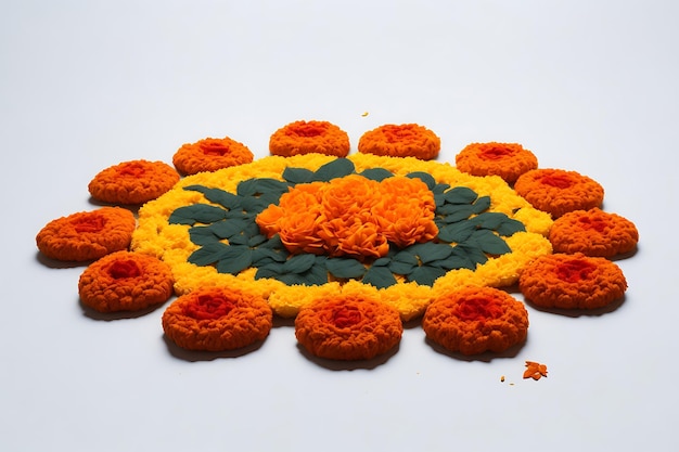 Flower background for the diwali festival or pongal