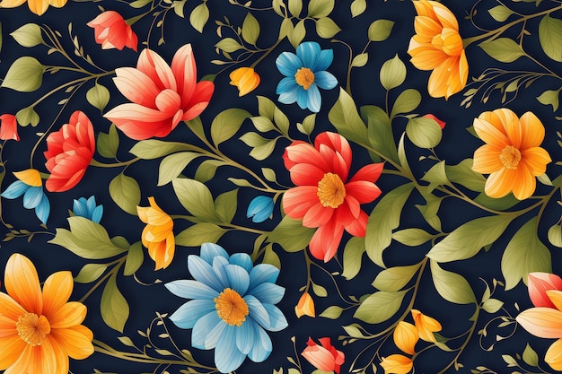 Flower Background Floral Background Flower Pattern AI Generative