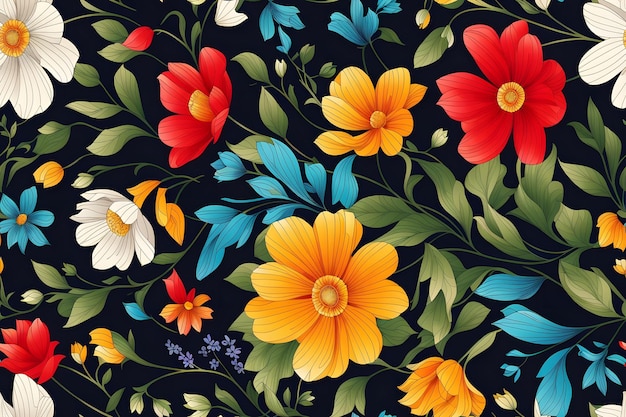 Flower Background Floral Background Flower Pattern AI Generative