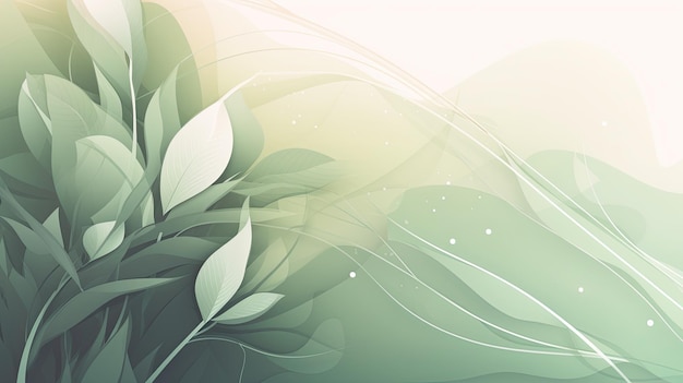 Flower background in green tones with copy space