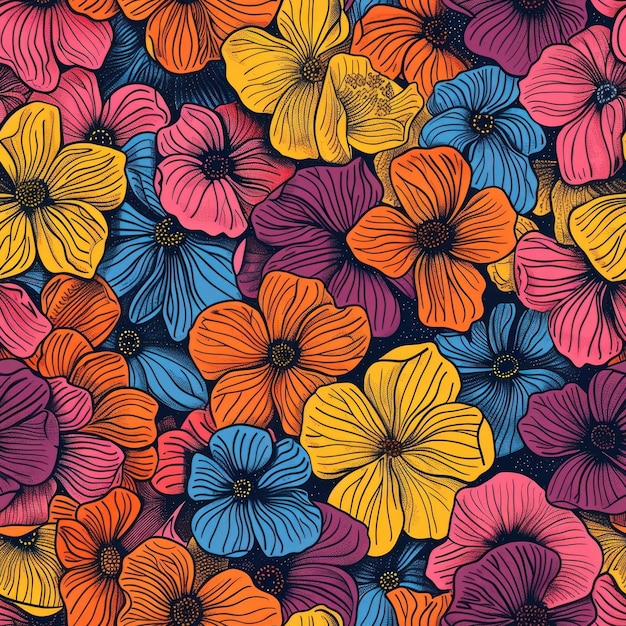 flower background seamless pattern wallpaper