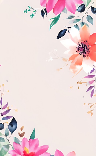 Flower background with a pink flower background