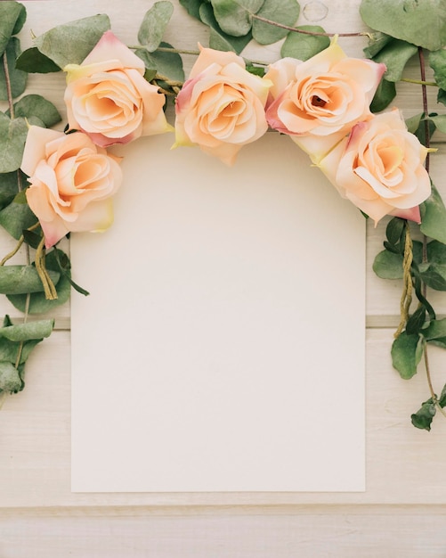 Photo flower blank frame