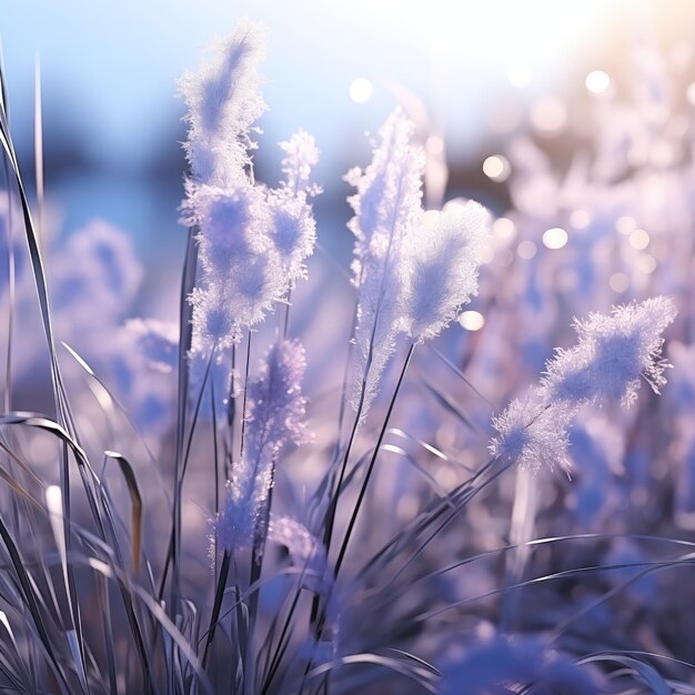 Flower blossom on fieldbeautiful growing and flowers on meadow blooming in the morning