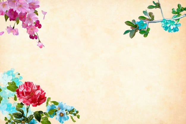 Foto flower border banner achtergrond