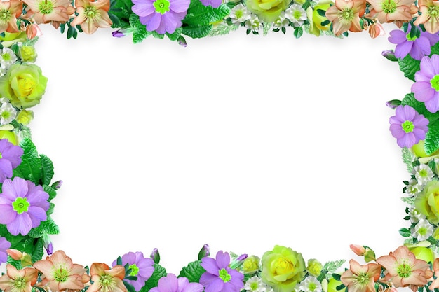 Photo flower border frame background flower background floral frame background