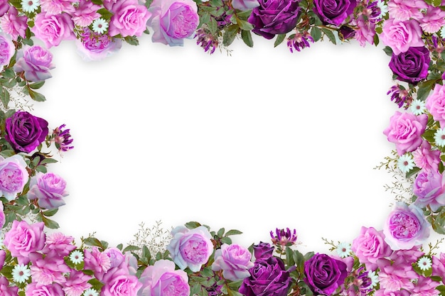 Photo flower border frame background flower background floral frame background