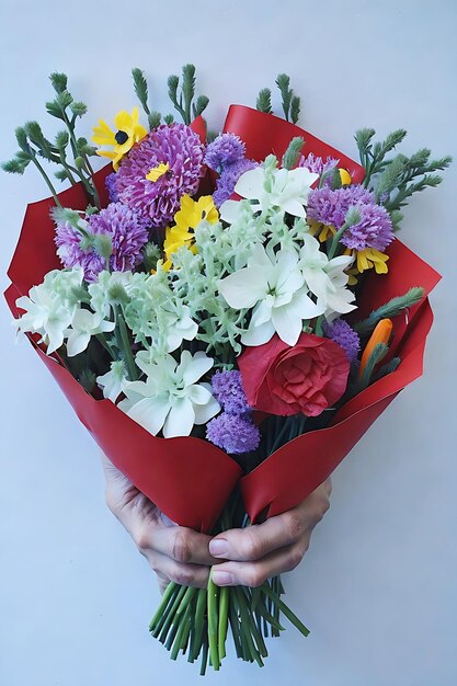 flower bouquet by hand