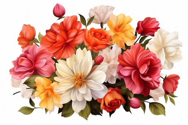 Flower bouquet clipart white background