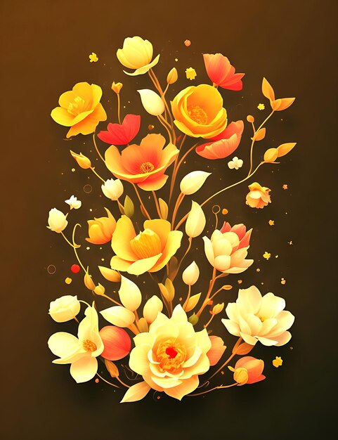 Flower bouquet wallpaper background