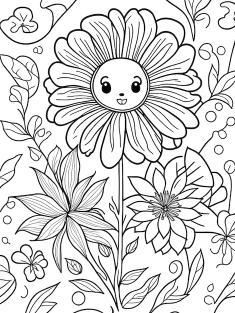 Flower coloring page