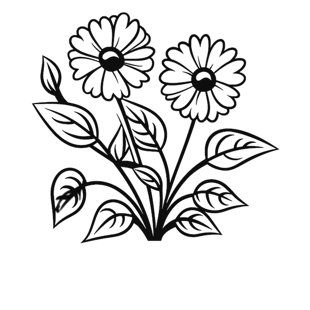 Flower coloring page