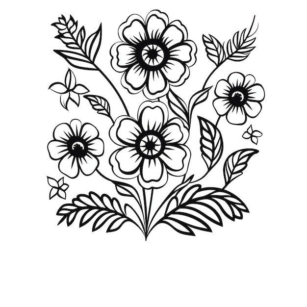 Photo flower coloring page