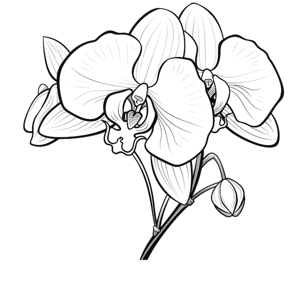 Photo flower coloring page