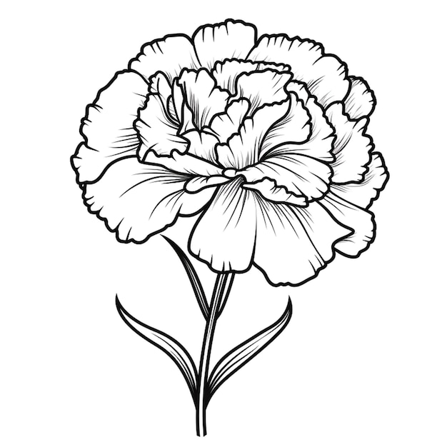 Photo flower coloring page