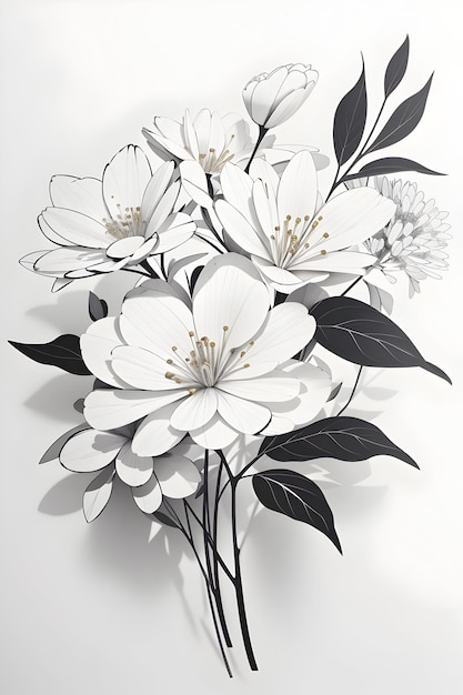 flower colouring art