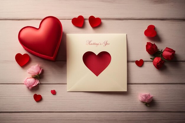 Foto composizione floreale con bouquet di rose e testo scritto a mano love you