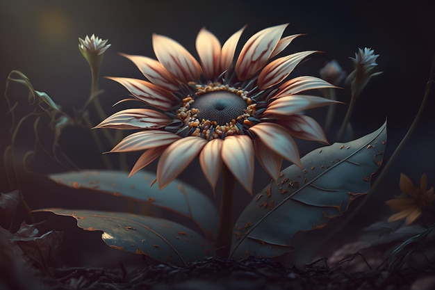 A flower in the dark