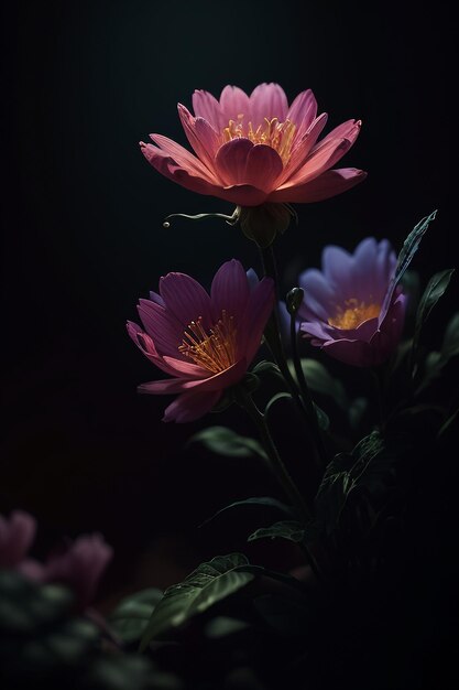 A flower in the dark