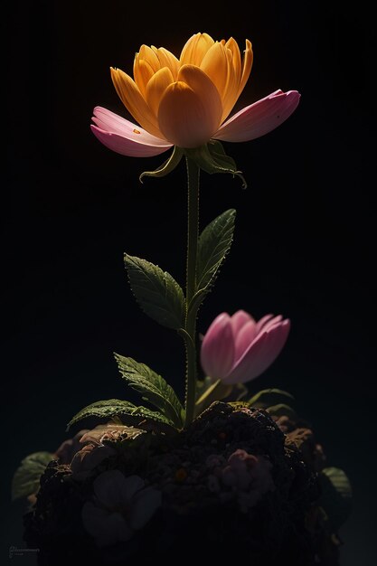 A flower in the dark