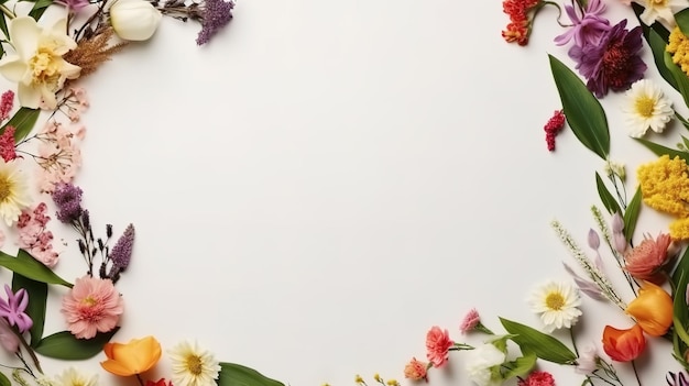 Flower decoration on a white background