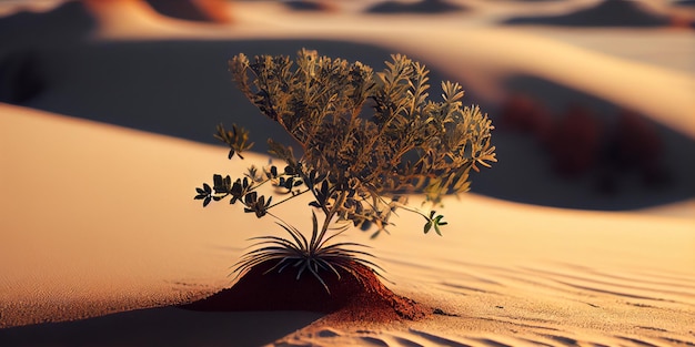 Flower in desertGenerative AI