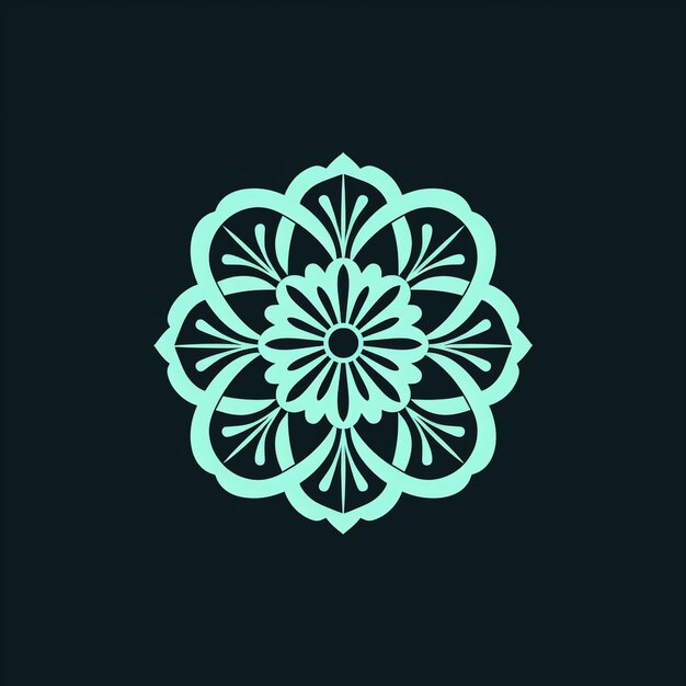 a flower design on a black background