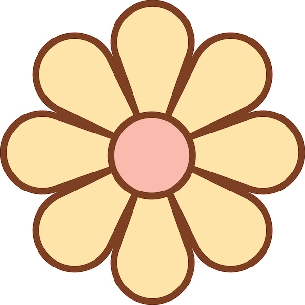 a flower design with a pink center that says flower