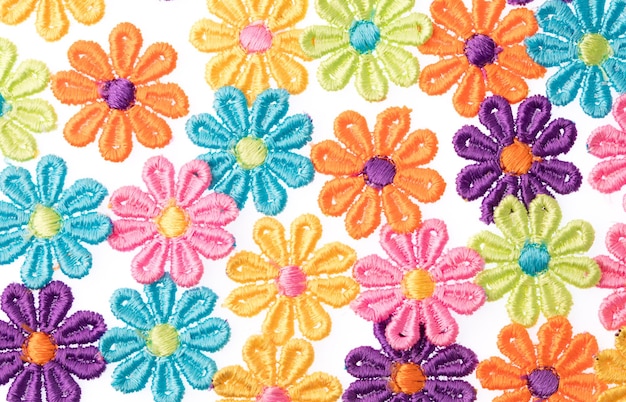 flower fabrics Daisy isolated on white background