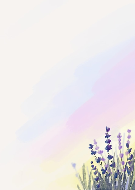 Flower field watercolor background