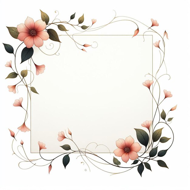 Photo flower and floral border