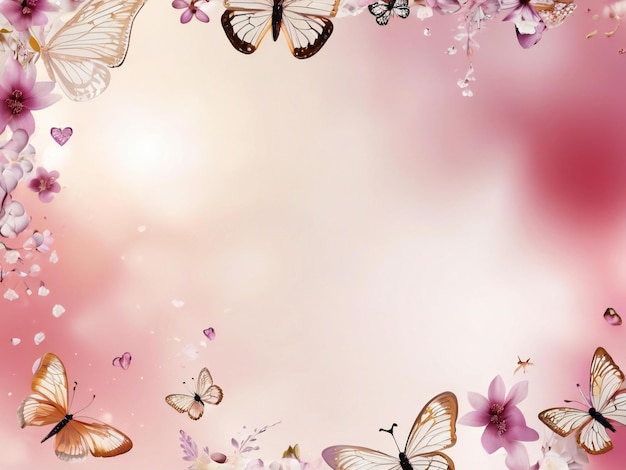 Цветочный цветной бабочка фон наилучшего качества гиперреалистичные обои изображение баннер шаблон