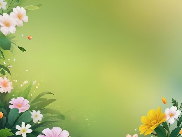 Flower floral butterfly background best quality hyper realistic wallpaper image banner template